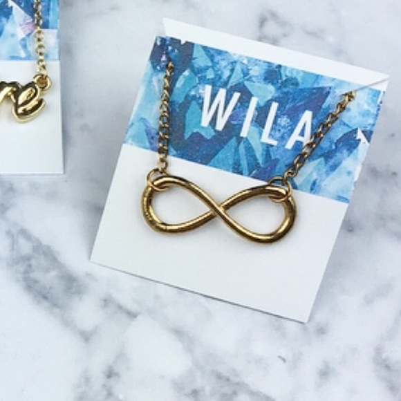Gold Infinity Necklace - Picture 1 of 2